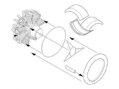 Swordfish - Engine set for Airfix kit - zdjęcie 1