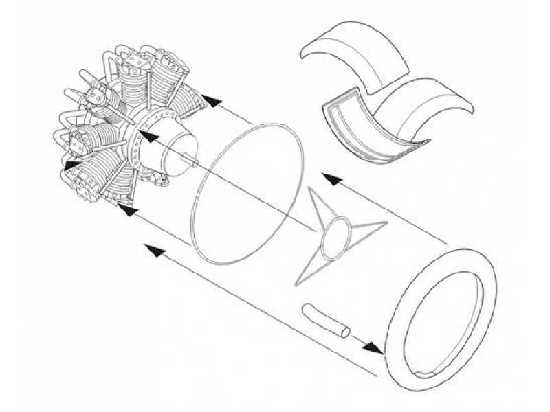 Swordfish - Engine set for Airfix kit - zdjęcie 1