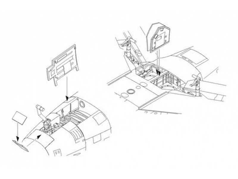 F-86F Sabre - Undercarriage Bays for Airfix kit - zdjęcie 1