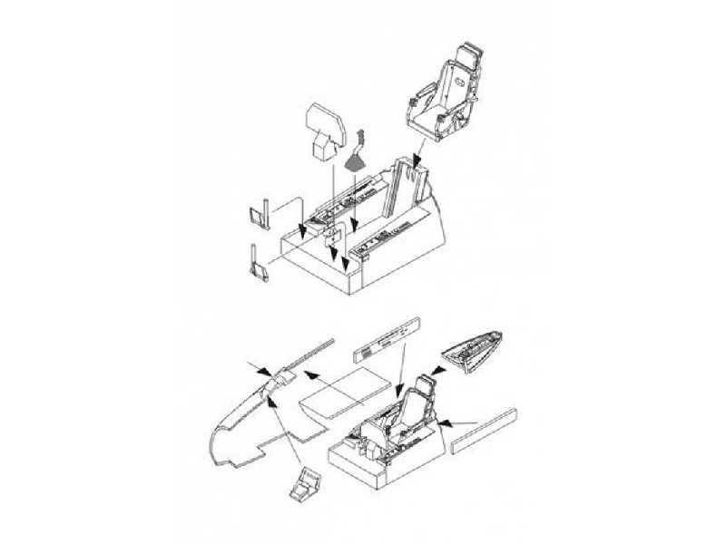 F-86F Sabre - Interior set for Airfix kit - zdjęcie 1 F-86F Sabre - Interior set for Airfix kit - zdjęcie 1