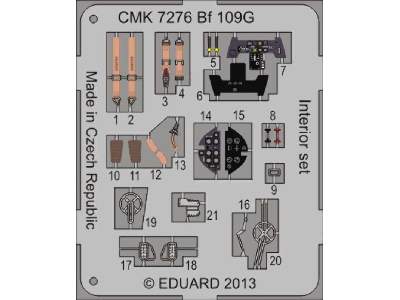 Bf 109G-6 - Interior set 1/72 for Airfix - zdjęcie 5