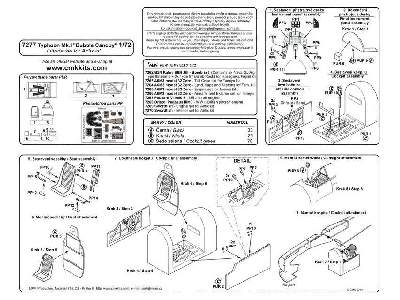 Typhoon Mk.I ,,Bubble Canopy&quot; - Interior 1/72 set for Airfi - zdjęcie 5