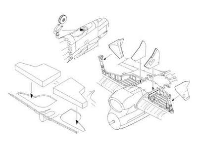 Typhoon Mk.I - Undercarriage set for Airfix - zdjęcie 1