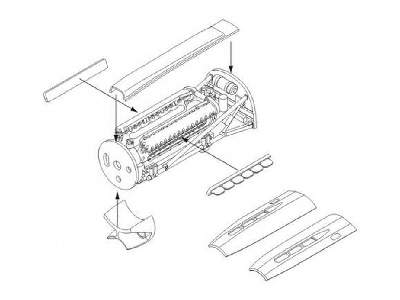 P-40E - Engine set 1/72 for Academy - zdjęcie 1