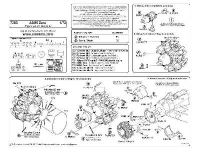 A6M5 Zero - Engine set 1/72 for Tamiya kit - zdjęcie 3