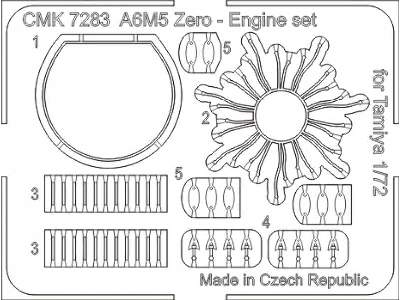A6M5 Zero - Engine set 1/72 for Tamiya kit - zdjęcie 5