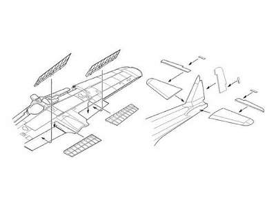 A6M5 Zero - Control surfaces set 1/72 for Tamiya kit - zdjęcie 1