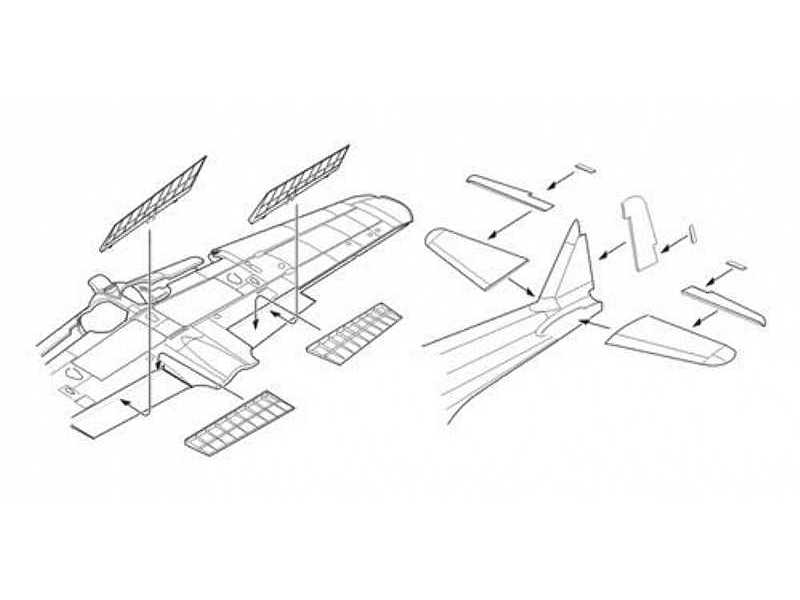 A6M5 Zero - Control surfaces set 1/72 for Tamiya kit - zdjęcie 1