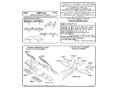 A6M5 Zero - Control surfaces set 1/72 for Tamiya kit - zdjęcie 3