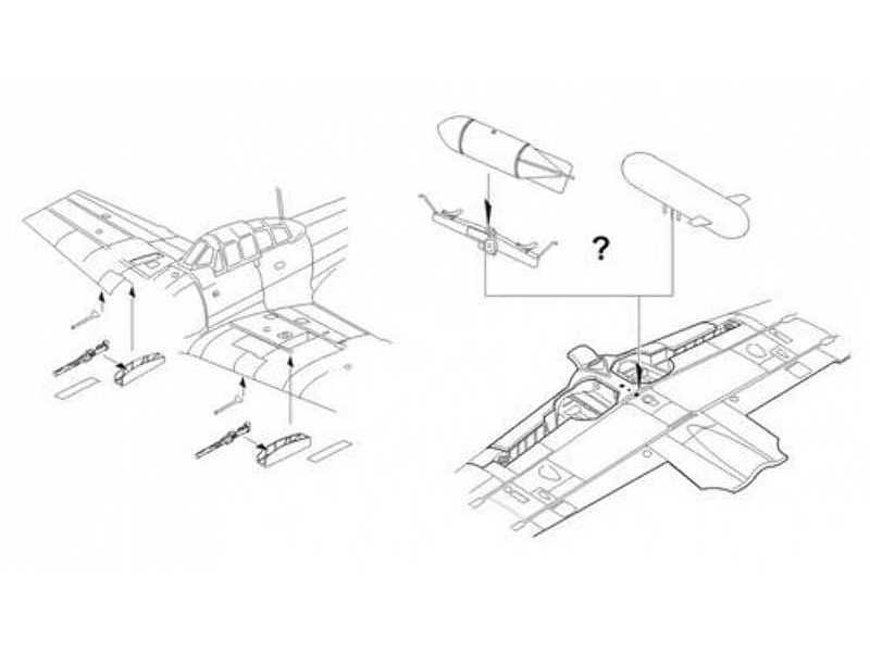 A6M5 / A6M5a Zero - Armament set &amp; conversion 1/72 for Tamiy - zdjęcie 1