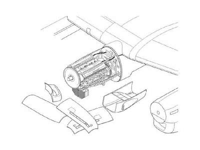 Avro Lancaster Mk.I/III - Engine set 1/72 for Airfix kit - zdjęcie 1