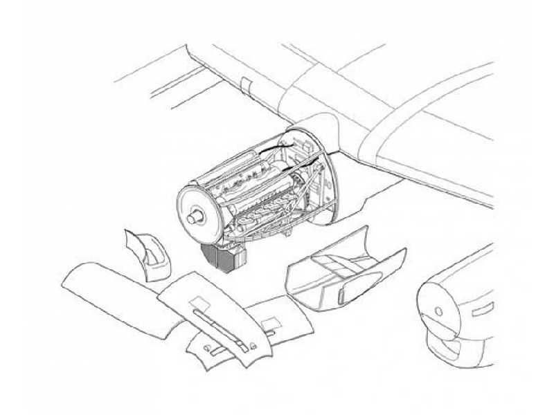 Avro Lancaster Mk.I/III - Engine set 1/72 for Airfix kit - zdjęcie 1