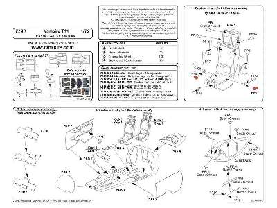 Vampire T.11 - Interior set 1/72 set for Airfix kit - zdjęcie 5