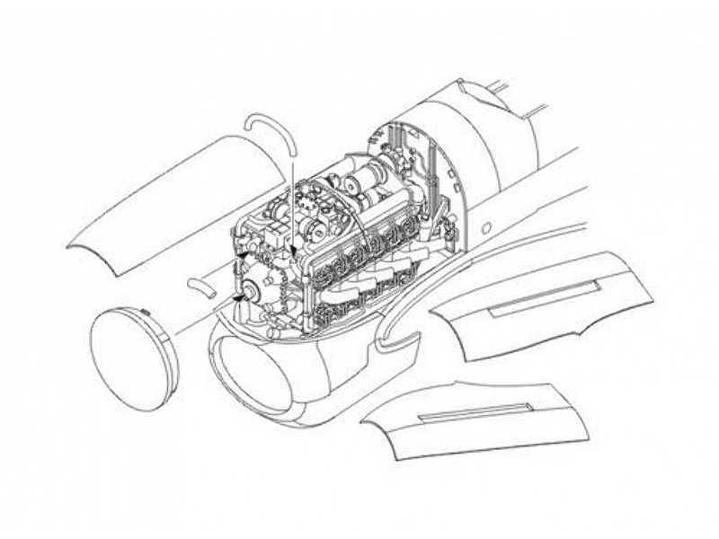 Typhoon Mk.I - Engine set 1/72 for Airfix kit - zdjęcie 1