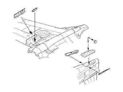 P-40B - Undercarriage set 1/72 for Airfix kit - zdjęcie 1