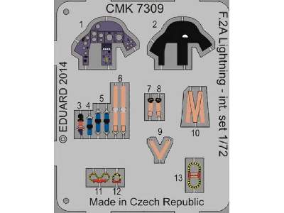 BAC Lightning F2A - interior set for Airfix kit - zdjęcie 4