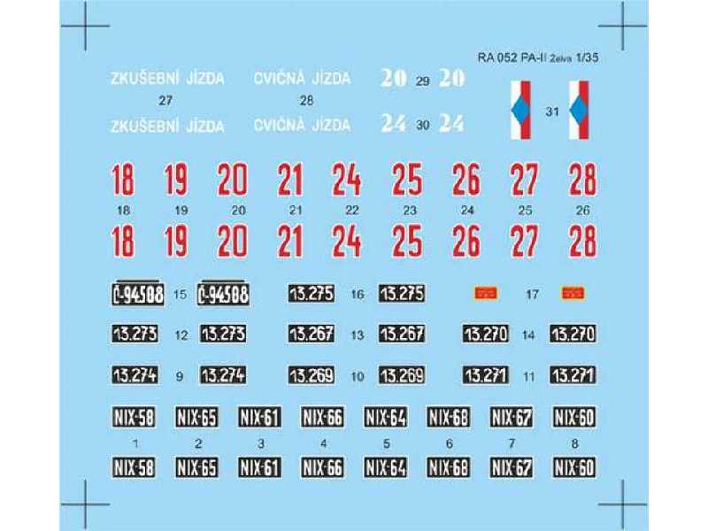 Skoda PA-II Turtle - Decal sheet - zdjęcie 1 Skoda PA-II Turtle - Decal sheet - zdjęcie 1