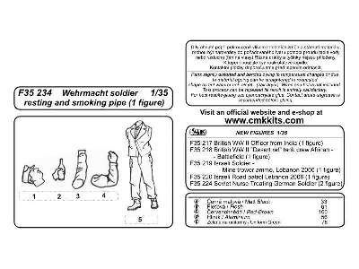 Wehrmacht soldier resting and smoking pipe (1 fig) 1/35 - zdjęcie 9