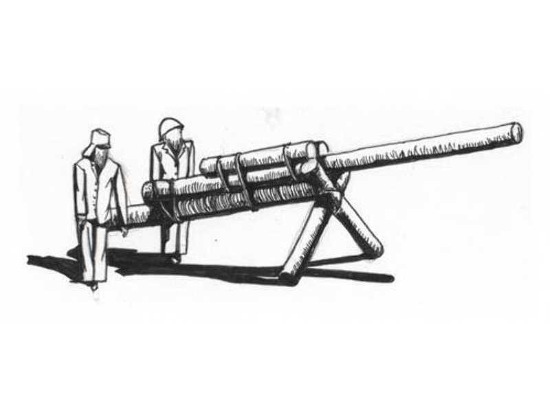 Japaneses Army dummy soldiers and howitzer - WW II (2 fig.+gun) - zdjęcie 1 Japaneses Army dummy soldiers and howitzer - WW II (2 fig.+gun) - zdjęcie 1