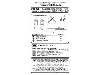 Japaneses Army dummy soldiers and howitzer - WW II (2 fig.+gun)  - zdjęcie 6