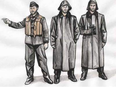 U-boat U-IX - Crew with Raincoats (3 figures) - zdjęcie 1