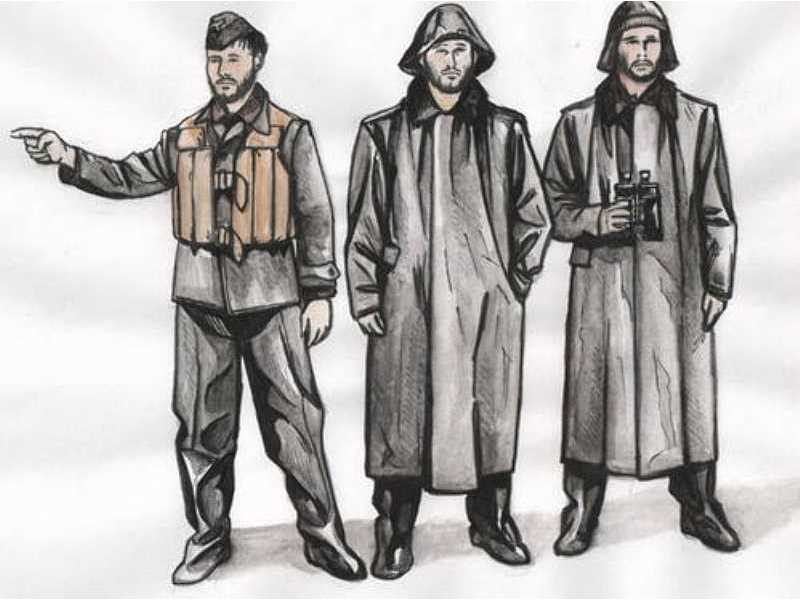 U-boat U-IX - Crew with Raincoats (3 figures) - zdjęcie 1