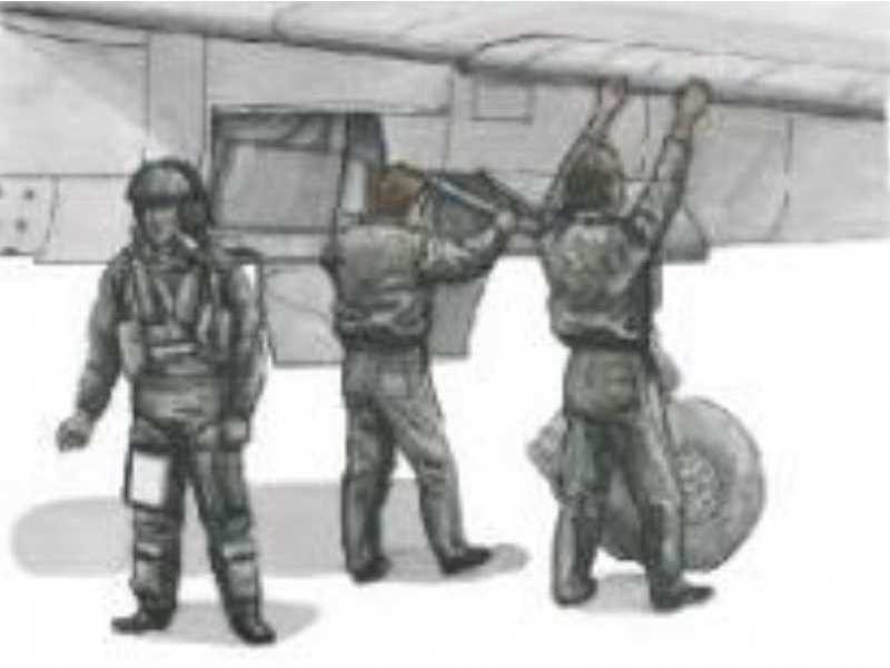 French pilot and 2 mechanics for Mirage F.1C - zdjęcie 1 French pilot and 2 mechanics for Mirage F.1C - zdjęcie 1