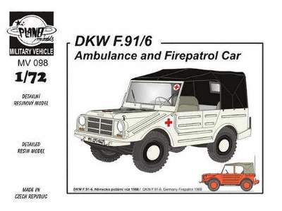DKW F-91/6 (Ambulance and Fire patrol car) 1/72 - zdjęcie 1