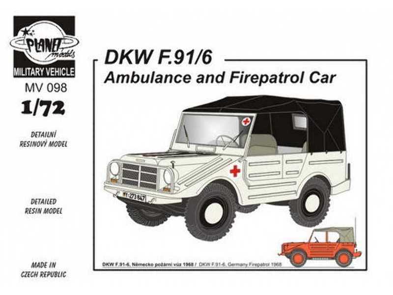 DKW F-91/6 (Ambulance and Fire patrol car) 1/72 - zdjęcie 1 DKW F-91/6 (Ambulance and Fire patrol car) 1/72 - zdjęcie 1
