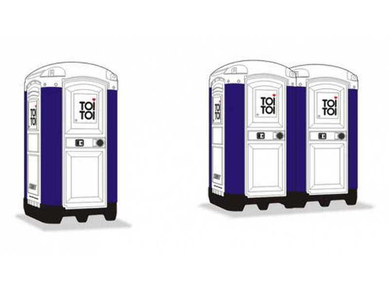 Portable Toilet ,,TOI TOI&quot;  (2 pcs) - Full resin kit 1/72 - zdjęcie 1