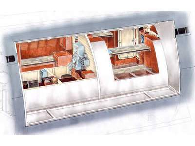 U-Boot typ IX Captain's &amp; Officers' Ward Room for REV - zdjęcie 1