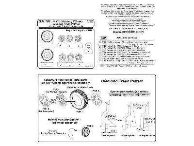 P-51D Mustang - Wheels 1/32 (Diamond Tread Pattern) for Dragon/T - zdjęcie 5