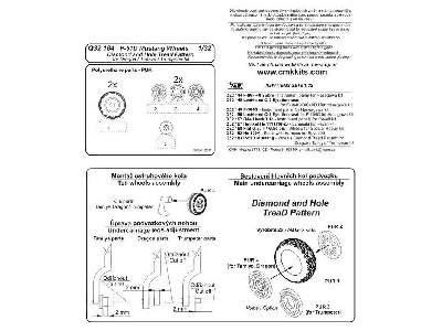 P-51D Mustang - Wheels 1/32 (Diamond and Hole Tread Pattern) for - zdjęcie 4