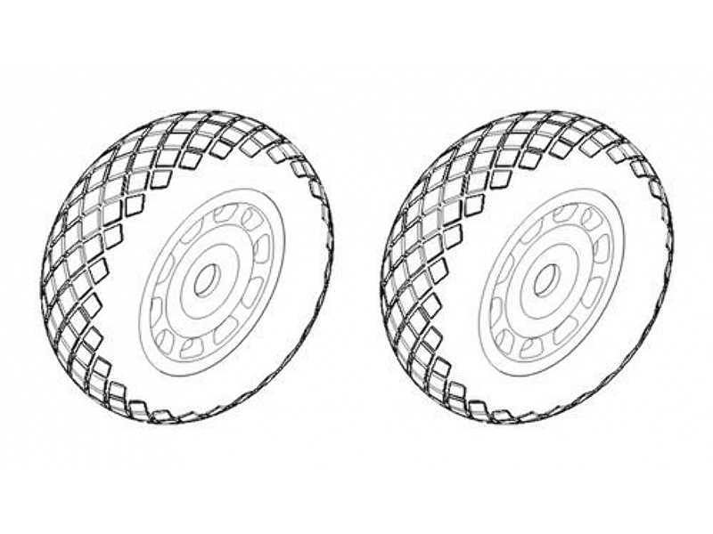 P-51D Mustang - Wheels 1/72 (Diamond Tread Pattern) for Hasegawa - zdjęcie 1 P-51D Mustang - Wheels 1/72 (Diamond Tread Pattern) for Hasegawa - zdjęcie 1