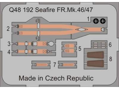 Seafire FR.47 - Seat with Harness 1/48 for Airfix kit - zdjęcie 4