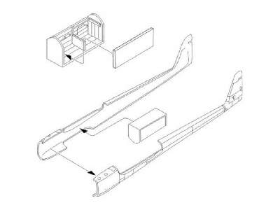 Focke Wulf Fw 189A/ V-6 Main Undercarriage Bays 1/72 for MPM/ Co - zdjęcie 3