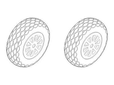 Q72169 P-51D Mustang - Wheels 1/72 (Oval Tread Pattern) for Acad - zdjęcie 1
