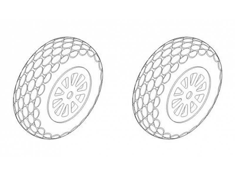 Q72169 P-51D Mustang - Wheels 1/72 (Oval Tread Pattern) for Acad - zdjęcie 1 Q72169 P-51D Mustang - Wheels 1/72 (Oval Tread Pattern) for Acad - zdjęcie 1