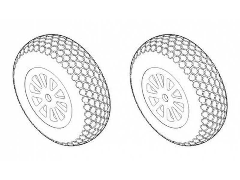 P-51D Mustang - Wheels 1/72 (Cross Tread Pattern) for Academy/Ai - zdjęcie 1