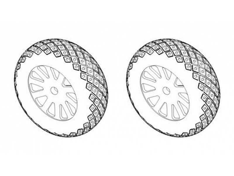 P-51D Mustang-Wheels 1/72 (Diamond and Hole Tread Pattern)for Ac - zdjęcie 1