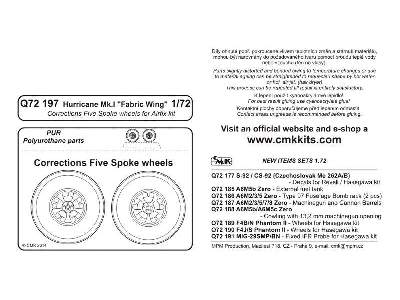 Hurricane Mk.I ,,Fabric Wing&quot; - Correction Five Spoke Wheel - zdjęcie 3