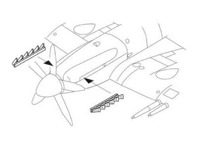 Spitfire Mk.21 - Exhausts 1/72 for Special Hobby SH72227 kit - zdjęcie 3