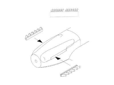 Seafire FR.47 - Exhausts 1/72 for Special Hobby kit - zdjęcie 1