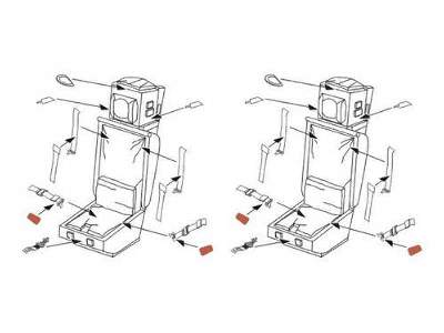 Vampire T.11- Ejection seats MB Mk.3B for 1/72 for Airfix kit (2 - zdjęcie 1