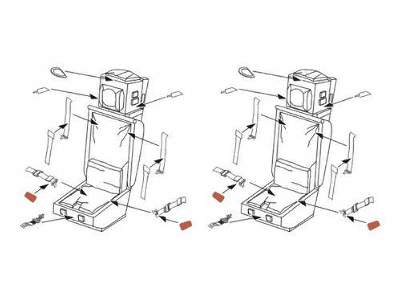 Vampire T.11- Ejection seats MB Mk.3B for 1/72 for Airfix kit (2 - zdjęcie 2