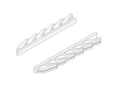 Bf 109G-6 - Exhausts 1/72 for Airfix kit - zdjęcie 1