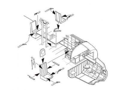 Lancaster Mk. I/II/III - Seats 1/72 for Airfix/Hasegawa kit - zdjęcie 1