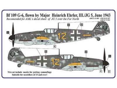 Maski Bf-109G-6 Mjr H. Ehler - zdjęcie 1