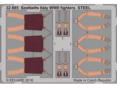 Seatbelts Italy WWII fighters STEEL 1/32 - zdjęcie 1