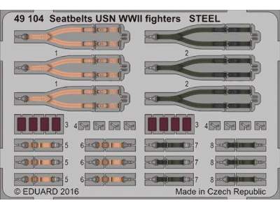 Seatbelts USN WWII fighters STEEL 1/48 - zdjęcie 1